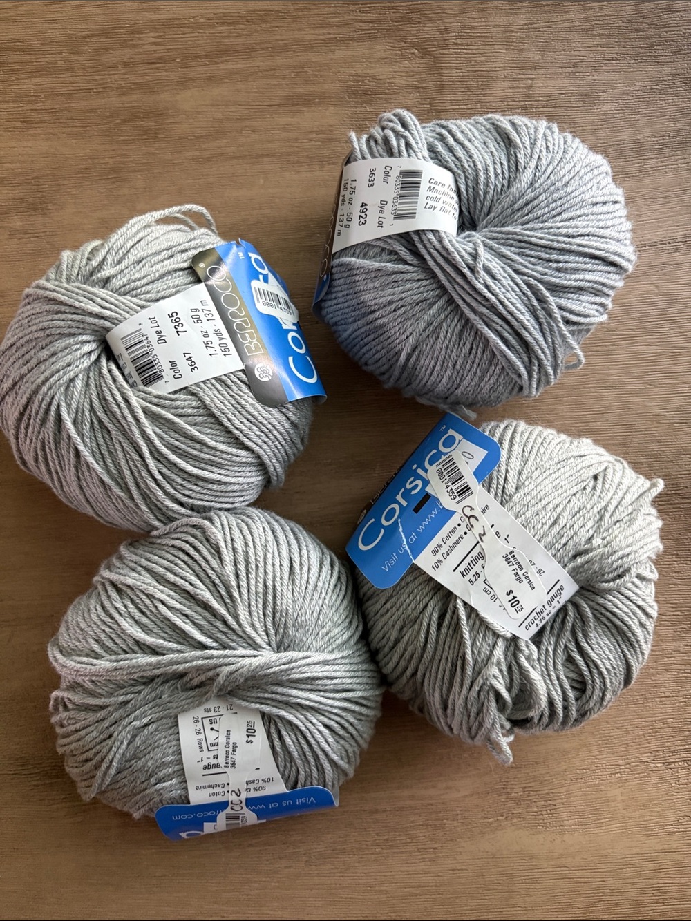 Berroco Corsica Gray Yarn - 4 Skeins
